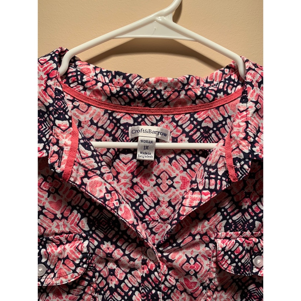 Patterned Pink Blouse - Picture 2 of 3